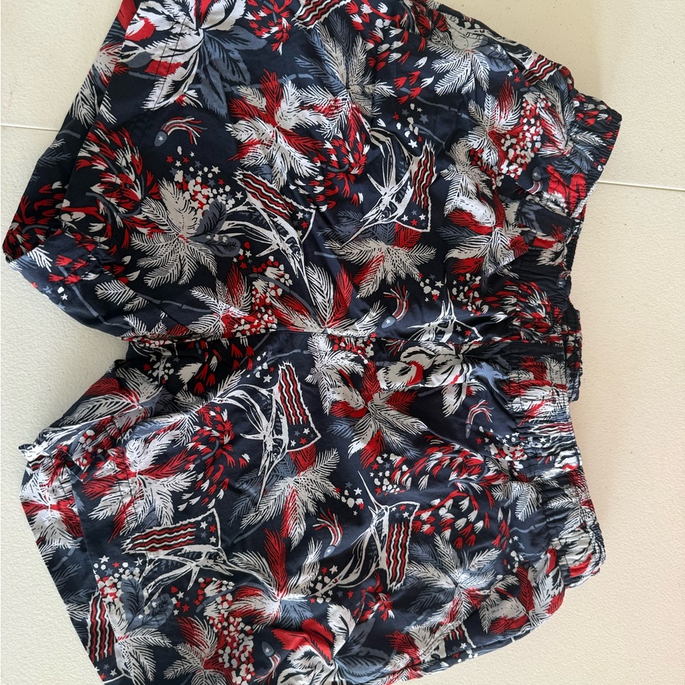 Columbia Red and Black Patterned Swim Shorts
